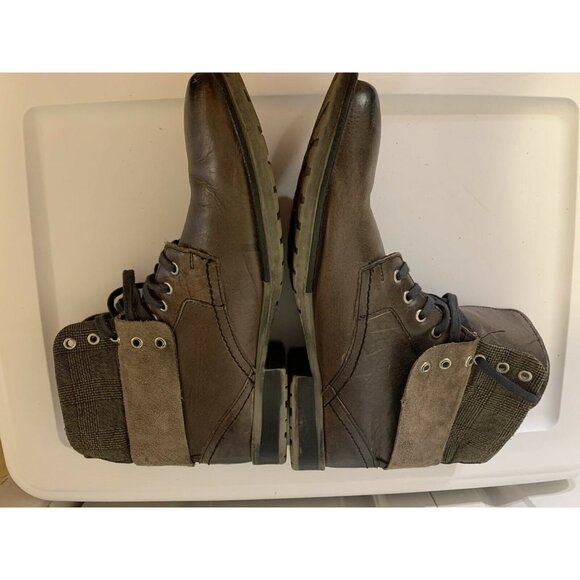 Franco Fortini Men’s Sz 12 Ankle Boots Mate 2 Laces Brown Leather‎ - Picture 8 of 10